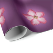 Adenium Pink Blume Flora Gradient Violett Geschenkpapier (Rolleneckpunkt)