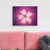 Adenium Pink Blume Flora Gradient Violett Leinwanddruck (Insitu (Wohnzimmer))