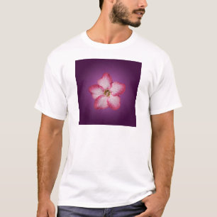 Adenium rosa Blüten Flora Gradient Violett T-Shirt