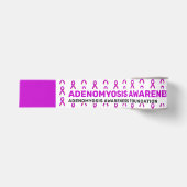 Adenomyose-Bewusstseins-Musterband Ripsband (Vorderseite)