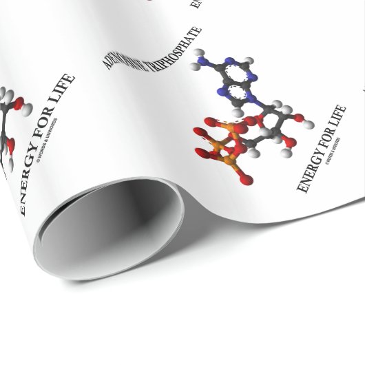 Adenosin-Triphosphat- (ATP)Energie für das Leben Geschenkpapier (Rolleneckpunkt)