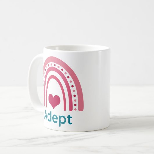 Adept Viva Magenta Boho Rainbow Kaffeetasse (Vorderseite Links)