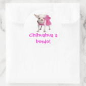 Adesivo - Chihuahua ein Bordo! Runder Aufkleber (Tasche)