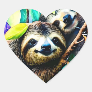 Adesivo de preguiça Herz-Aufkleber