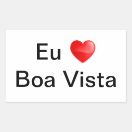 Adesivo eu amo Boa Vista Rechteckiger Aufkleber