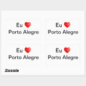 Adesivo eu amo Porto Alegre Rechteckiger Aufkleber (Blatt)