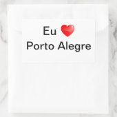 Adesivo eu amo Porto Alegre Rechteckiger Aufkleber (Tasche)