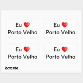 Adesivo eu amo Porto Velho Rechteckiger Aufkleber (Blatt)