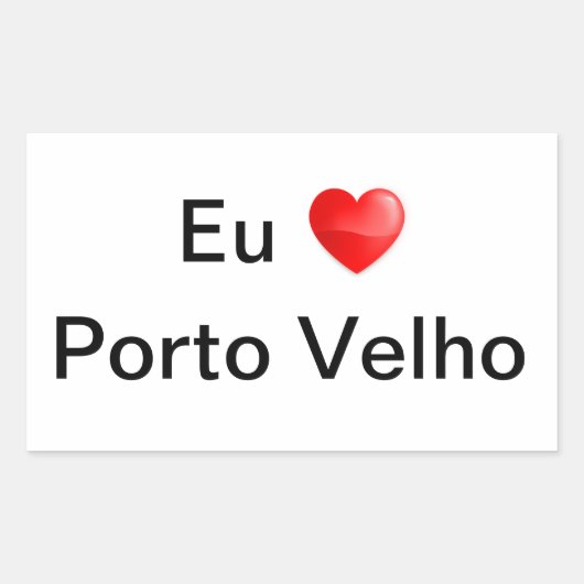 Adesivo eu amo Porto Velho Rechteckiger Aufkleber (Vorderseite)