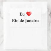 Adesivo eu amo Rio de Janeiro Rechteckiger Aufkleber (Tasche)