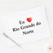 Adesivo eu amo Rio Grande do Norte Rechteckiger Aufkleber (Umschlag)