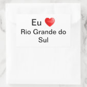 Adesivo eu amo Rio Grande do Sul Rechteckiger Aufkleber (Tasche)