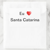 Adesivo eu amo Santa Catarina Rechteckiger Aufkleber (Tasche)