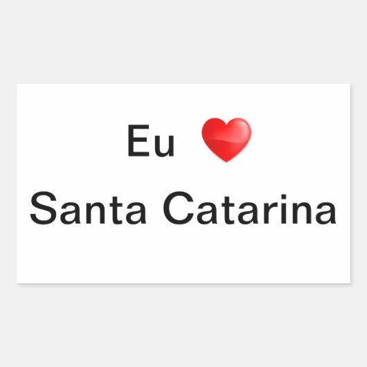 Adesivo eu amo Santa Catarina Rechteckiger Aufkleber (Vorderseite)