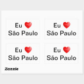 Adesivo eu amo São Paulo Rechteckiger Aufkleber (Blatt)