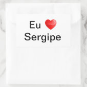 Adesivo eu amo Sergipe Rechteckiger Aufkleber (Tasche)
