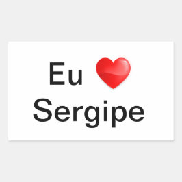 Adesivo eu amo Sergipe Rechteckiger Aufkleber