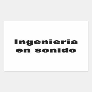 Adesivo ingenieria en sonido rechteckiger aufkleber