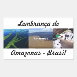 Adesivo lembrança de Amazonas Rechteckiger Aufkleber