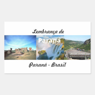Adesivo lembrança de Paraná Brasil Rechteckiger Aufkleber