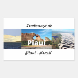 Adesivo lembrança de Piauí - Brasil Rechteckiger Aufkleber