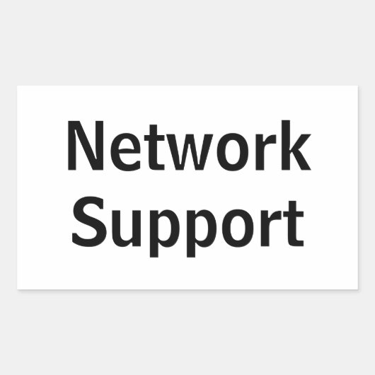 Adesivo network Support Rechteckiger Aufkleber (Vorderseite)