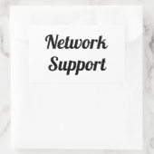 Adesivo network support rechteckiger aufkleber (Tasche)