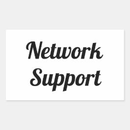 Adesivo network support rechteckiger aufkleber