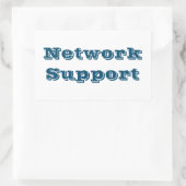 Adesivo network support rechteckiger aufkleber (Tasche)