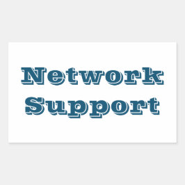 Adesivo network support rechteckiger aufkleber