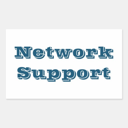 Adesivo network support rechteckiger aufkleber (Vorderseite)