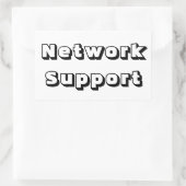 Adesivo network support rechteckiger aufkleber (Tasche)