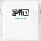 Adesivo PND Pando Bolivia Rechteckiger Aufkleber (Tasche)