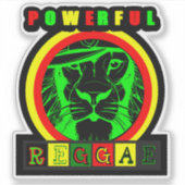 Adesivo Powerful Reggae Aufkleber (Vorderseite)