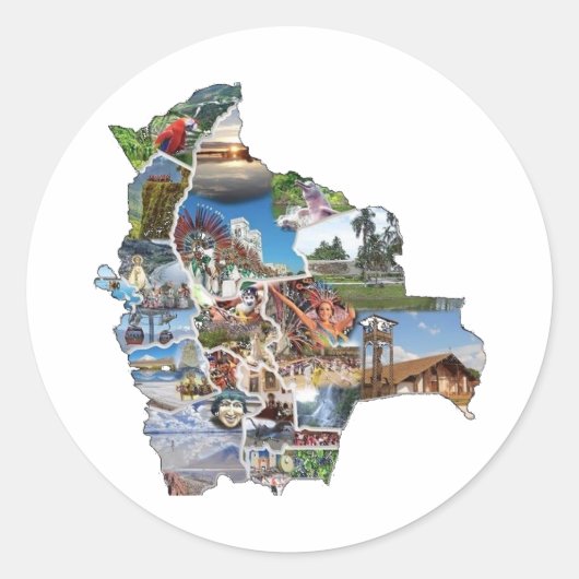 Adesivo recuerdo de Bolivia Runder Aufkleber (Vorderseite)