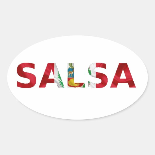 Adesivo salsa Perú Ovaler Aufkleber (Vorderseite)