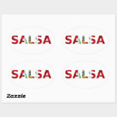 Adesivo salsa Perú Ovaler Aufkleber (Blatt)