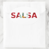 Adesivo salsa Perú Ovaler Aufkleber (Tasche)