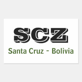 Adesivo SCZ Santa Cruz Bolivia Rechteckiger Aufkleber