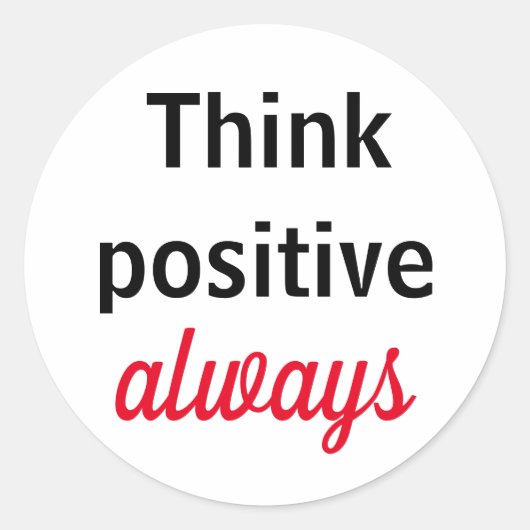 Adesivo Tkink immer positiv Runder Aufkleber (Vorderseite)