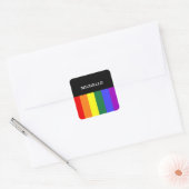 Adesivos Autocolante Orgulho Gay Rainbow Quadratischer Aufkleber (Umschlag)