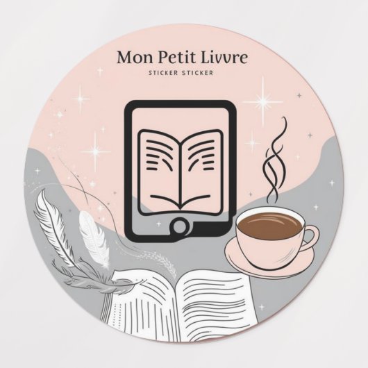 Adesivos redondos Mon Petit Livre Etiketten (Design 2)
