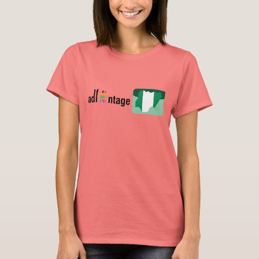 Adfantage Nigeria Logo und Flagge T-Shirt (Vorderseite)