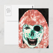ADH Zombie Watercolor Postcard Postkarte (Vorne/Hinten)