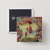Adham Khan, der Akbar Ehrerbietung bei Sarangpur, Button (Vorne & Hinten)