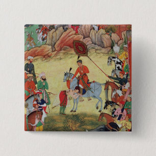 Adham Khan, der Akbar Ehrerbietung bei Sarangpur, Button