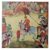 Adham Khan, der Akbar Ehrerbietung bei Sarangpur, Fliese (Vorderseite)
