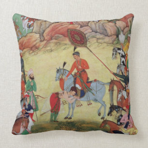 Adham Khan, der Akbar Ehrerbietung bei Sarangpur, Kissen