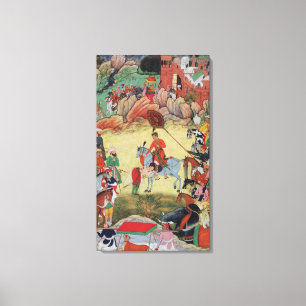 Adham Khan ehrt Akbar in Sarangpur, Ce Leinwanddruck