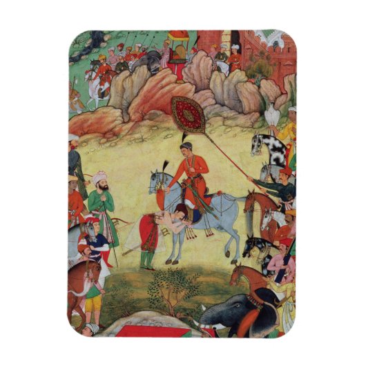 Adham Khan ehrt Akbar in Sarangpur, Ce Magnet (Vertikal)